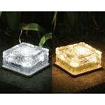 ガラスブリックソーラーライト 切替式(昼白色/電球色) GWソーラー