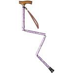 すべりにくい杖 伸縮折りたたみ式 75096(ムラサキ ハナ) オオサキメディカル