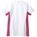 レディスジャケット(半袖) 72-392(シロXバーガンディ) 6L 住商モンブラン