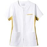 レディスジャケット(半袖) 72-395(シロXイエロー) SS 住商モンブラン