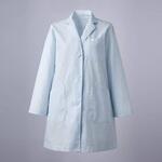 女子シングル診察衣 長袖 81-583(サックス) 5L 住商モンブラン