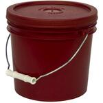 ポリ密閉容器(トスロン) 4L(202X184MM) レッド トスロン