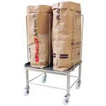 HACCPER300オールステンレス袋キャリー 2袋用 HS1-382 EBM(江部松商事)