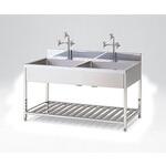 実験用流し台 二槽 DSWシリーズ アズワン