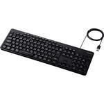 有線キーボード 静音 テンキー付き 日本語配列 USB接続(USB-A) AI起動キー搭載 排水機構 メンブレン エレコム