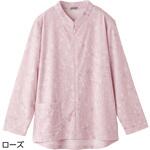 820598 ロングファスナーTシャツローズLL ケアファッション