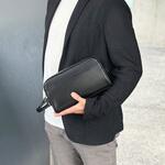 ソフト牛革2ルームポーチ HAMILTON