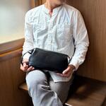 ソフト牛革チャックダレスポーチ HAMILTON