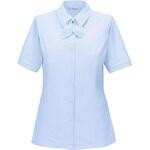 半袖リボンブラウス 19号 ESB878-56(サックス) カーシーカシマ