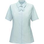 半袖リボンブラウス 19号 ESB878-55(グレー) カーシーカシマ