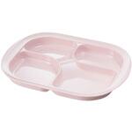 メラミン製仕切り皿(4分割) 2241832(ピンク) 青芳製作所