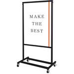 ブラックスマートメッセージスタンド A1両面 キャスターセット 常磐精工