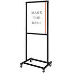 ブラックスマートメッセージスタンド A2片面 キャスターセット 常磐精工