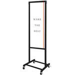 ブラックスマートメッセージスタンド A3縦縦両面 キャスターセット 常磐精工