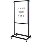 ブラックスマートメッセージスタンド B2両面 キャスターセット 常磐精工
