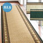 廊下敷き タフトプリント アイラス ベージュ 萩原