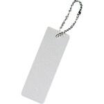 バッグタッグ ボールチェイン付き無地 銀パール 光