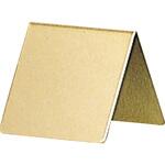 山型プレート無地 真鍮メッキ 光