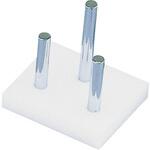 メニュー立て 三本柱 シルバー 光