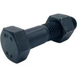 六角ボルト・ナット(本体規格/新JIS) SNB7 黒色酸化処理 M20X75L ピッチ2．5 半ねじ CLASS(10)スタイル1ナット HI-LEAD