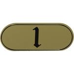 テーブルナンバー 真鍮メッキ 光