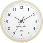 マリ・クレール 木目調電波掛け時計 タマハシ