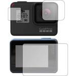 液晶保護フィルム GoPro HERO7 Black/GoPro HERO6 / GoPro HERO5 液晶モニター、レンズ、表示パネル3点セット 対応 指紋防止 光沢 クリア 互換品 メディアカバーマーケット