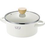 シルキーライフ ホーロー両手鍋 18cm ヒロショウ