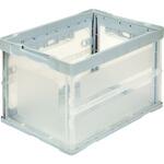 オリコン 折りたたみコンテナ 50L (長辺・短辺トビラ付)ライトグレー TRUSCO