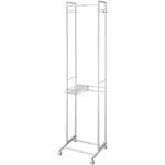 ハンガーラック スリム 2段 スラックスハンガー付き 伸縮タイプ 伸晃