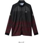 DE-7326 ロングスリーブ ドライシャツ フルジップ #レッド DAIWA(ダイワ)[船舶用品・漁業資材]