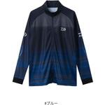 DE-7326 ロングスリーブ ドライシャツ フルジップ #ブルー DAIWA(ダイワ)[船舶用品・漁業資材]