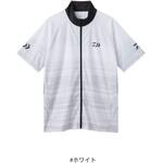 DE-7426 ハーフスリーブ ドライシャツ フルジップ #ホワイト DAIWA(ダイワ)[船舶用品・漁業資材]