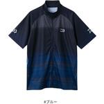 DE-7426 ハーフスリーブ ドライシャツ フルジップ #ブルー DAIWA(ダイワ)[船舶用品・漁業資材]