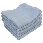 日本製フェイスタオル5枚組 ブルーカラー 林