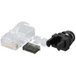 Cat.6A 26AWG スリムブーツ付きRJ45モジュラープラグ 日本製線