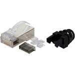 Cat.6A 26AWG スリムブーツ付きRJ45シールドモジュラープラグ 日本製線