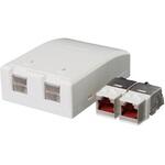 Cat.6A シールドモジュラージャック付き 露出型情報アウトレット ローゼットボックス 深型 2個口 キット品 日本製線