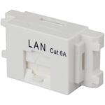 JISプレート用スライド式シャッター付きアダプタ(LAN Cat6A)【10個セット】 日本製線