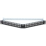 1U48ポートアングル型シールドパッチパネル 日本製線