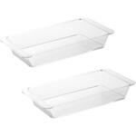 電子レンジ対応連結できる洗いやすい下ごしらえ調理トレー タワー 深型 2個組 クリア 山崎実業