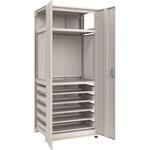 M3型ユニット保管庫(パンチングパネル・引出スライド棚付、高さ2100mm)連結型 TRUSCO