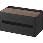 厚型対応ティッシュケース&リモコンスタンド リン ブラウン 山崎実業