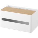 厚型対応ティッシュケース&リモコンスタンド リン ナチュラル 山崎実業