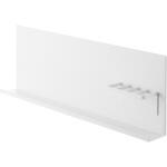 壁付けスチールパネル タワー リモコンホルダー付き ホワイト 山崎実業