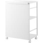 目隠しワゴン タワー 天板付き ホワイト 山崎実業