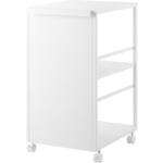 目隠しワゴン タワー スリム 天板付き ホワイト 山崎実業