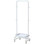 ハンガーラック スリム 棚付き キャスター付き トローリーハンガー YAMAZEN(山善)