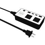 海外用電子式2口変圧器 カシムラ
