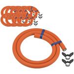 【まとめ買い】  LP(プロパン)ガス用ガスホース 10本 ゴム管 9.5mm 呼び径 日本製 安全 タケノコ 劣化交換 GAONA(ガオナ)